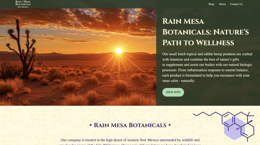 Rain Mesa Botanicals Homepage